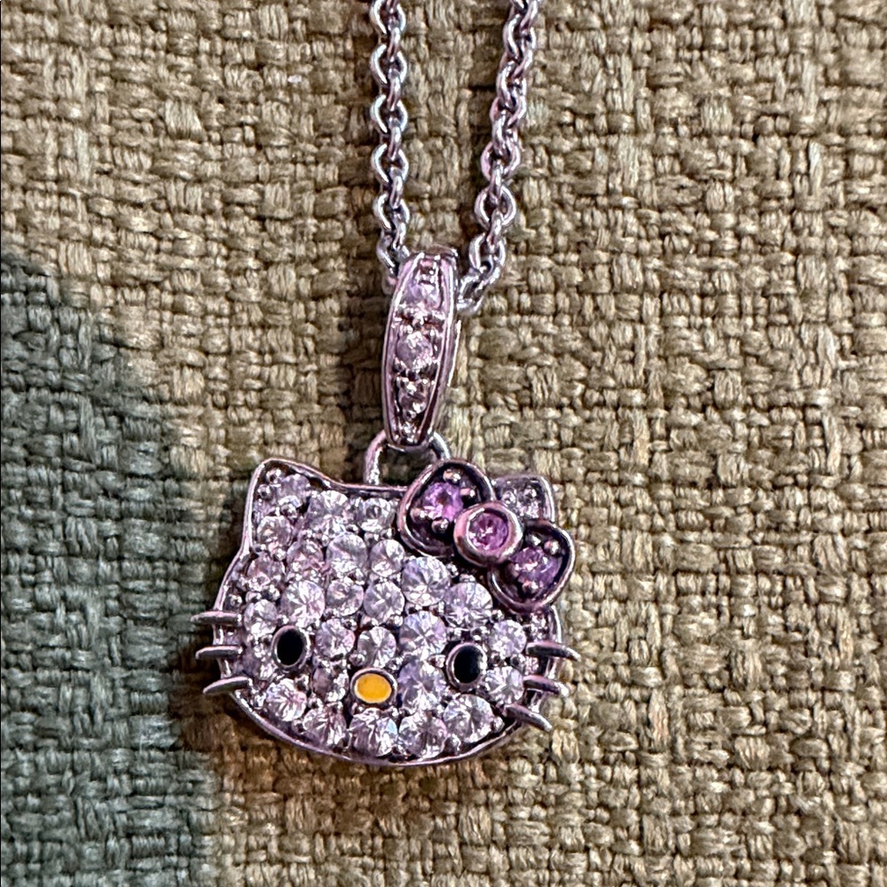 Zales Pink Crystal Hello Kitty Pendant Necklace - Picture 5 of 8